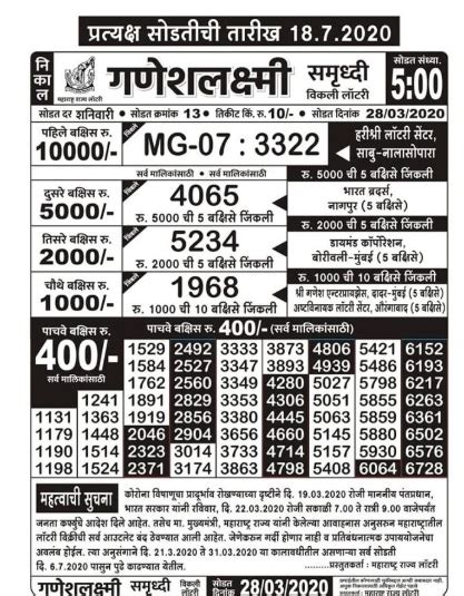 ganesh lakshmi lottery live|Ganeshlaxmi Lottery Result Today .
